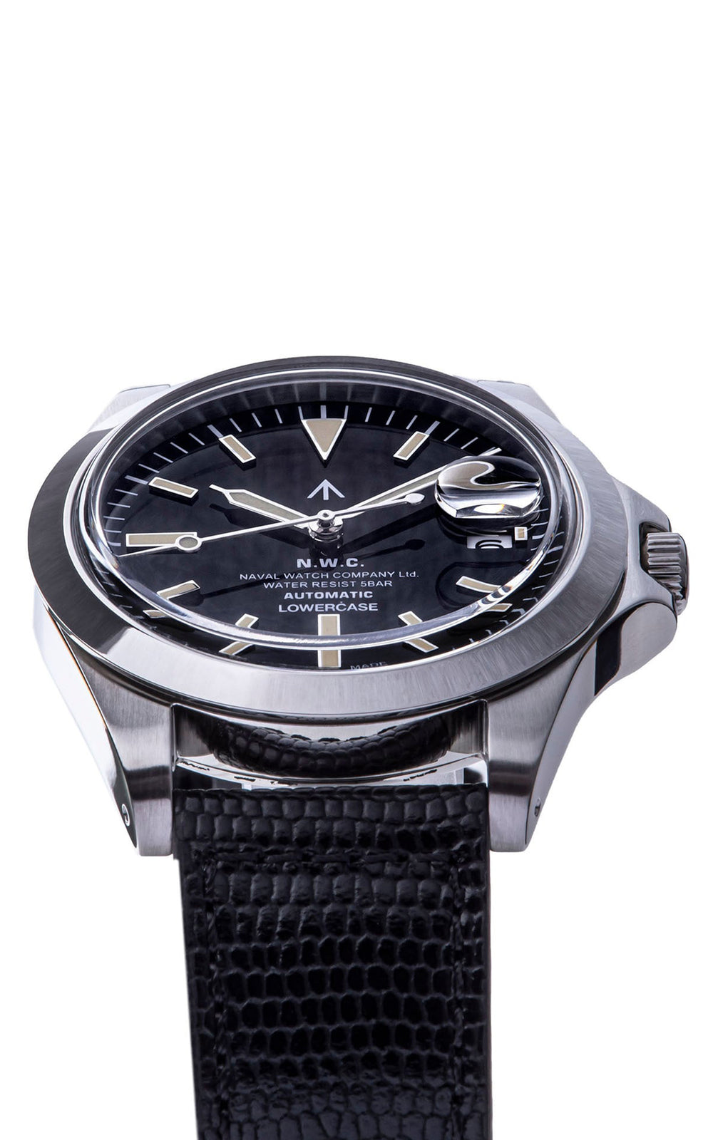 Naval Watch Company by LOWERCASE FRXA002 Black Dial Leather