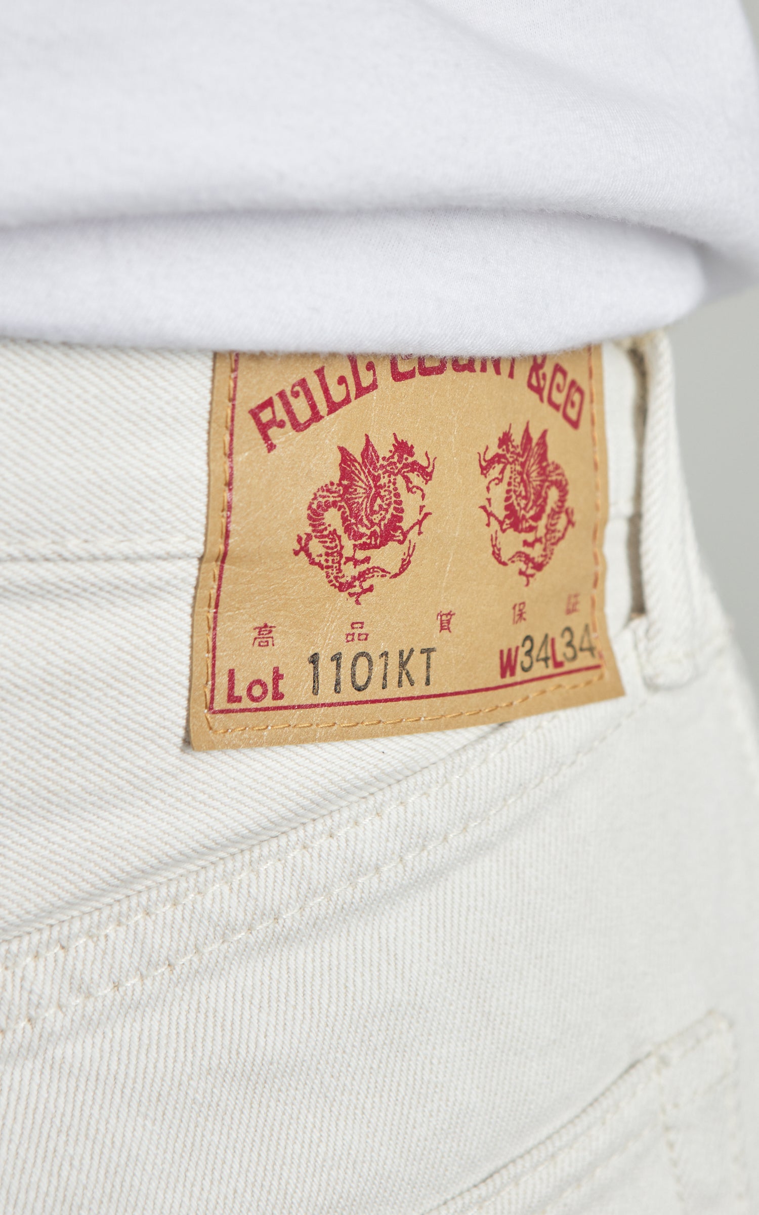 Fullcount 1101KT Straight Twill Pant Ecru