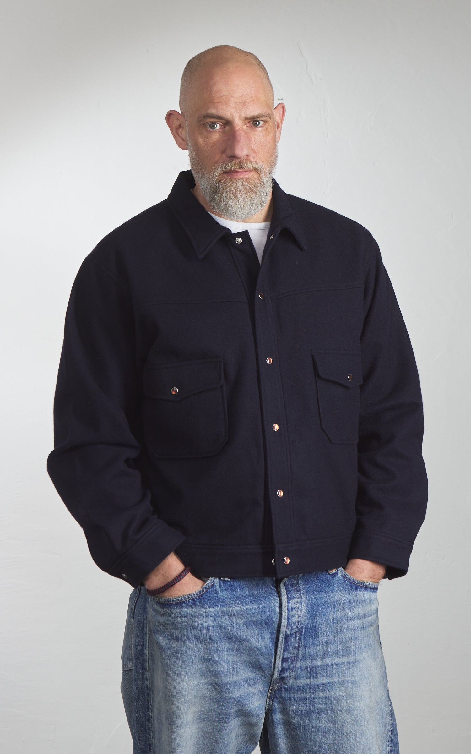 Fullcount 2041 Wool Melton Hollywood Dude Jacket Navy