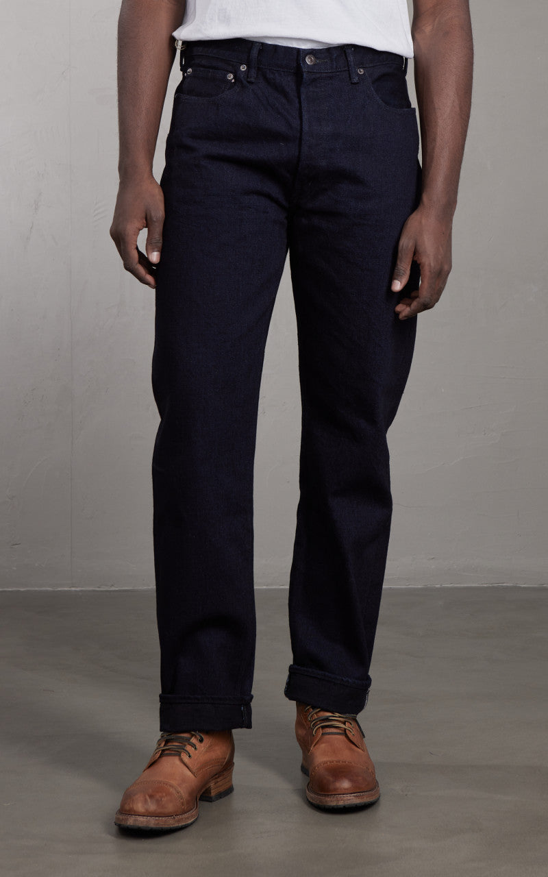 Fullcount 1103SRB Clean Straight Denim Super Rough Indigo x Black 15.5oz