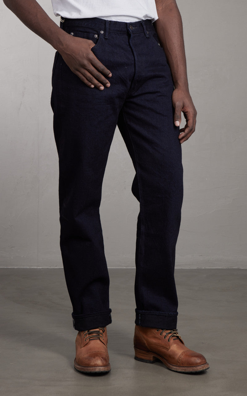 Fullcount 1103SRB Clean Straight Denim Super Rough Indigo x Black 15.5oz