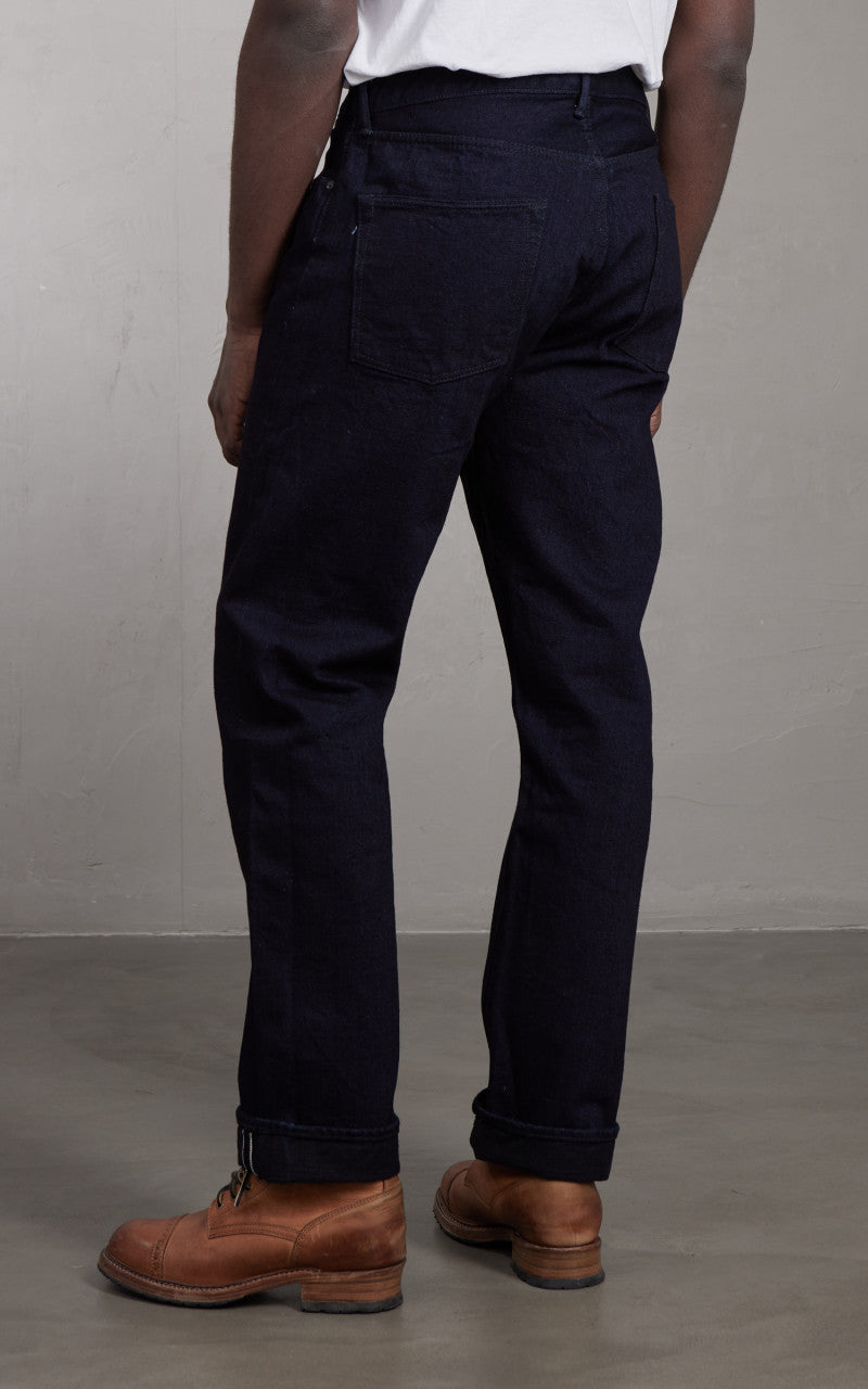 Fullcount 1103SRB Clean Straight Denim Super Rough Indigo x Black 15.5oz