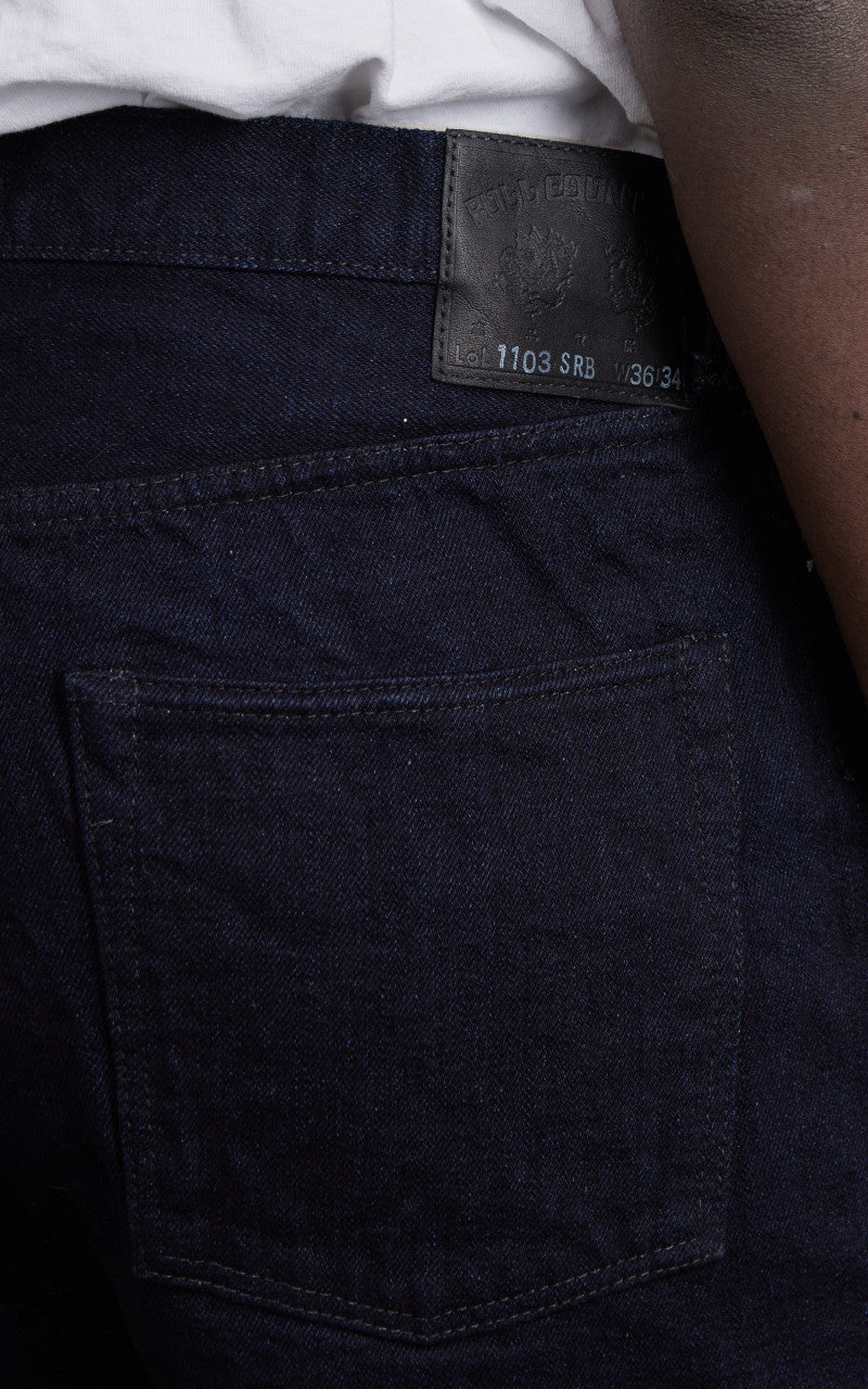 Fullcount 1103SRB Clean Straight Denim Super Rough Indigo x Black 15.5oz