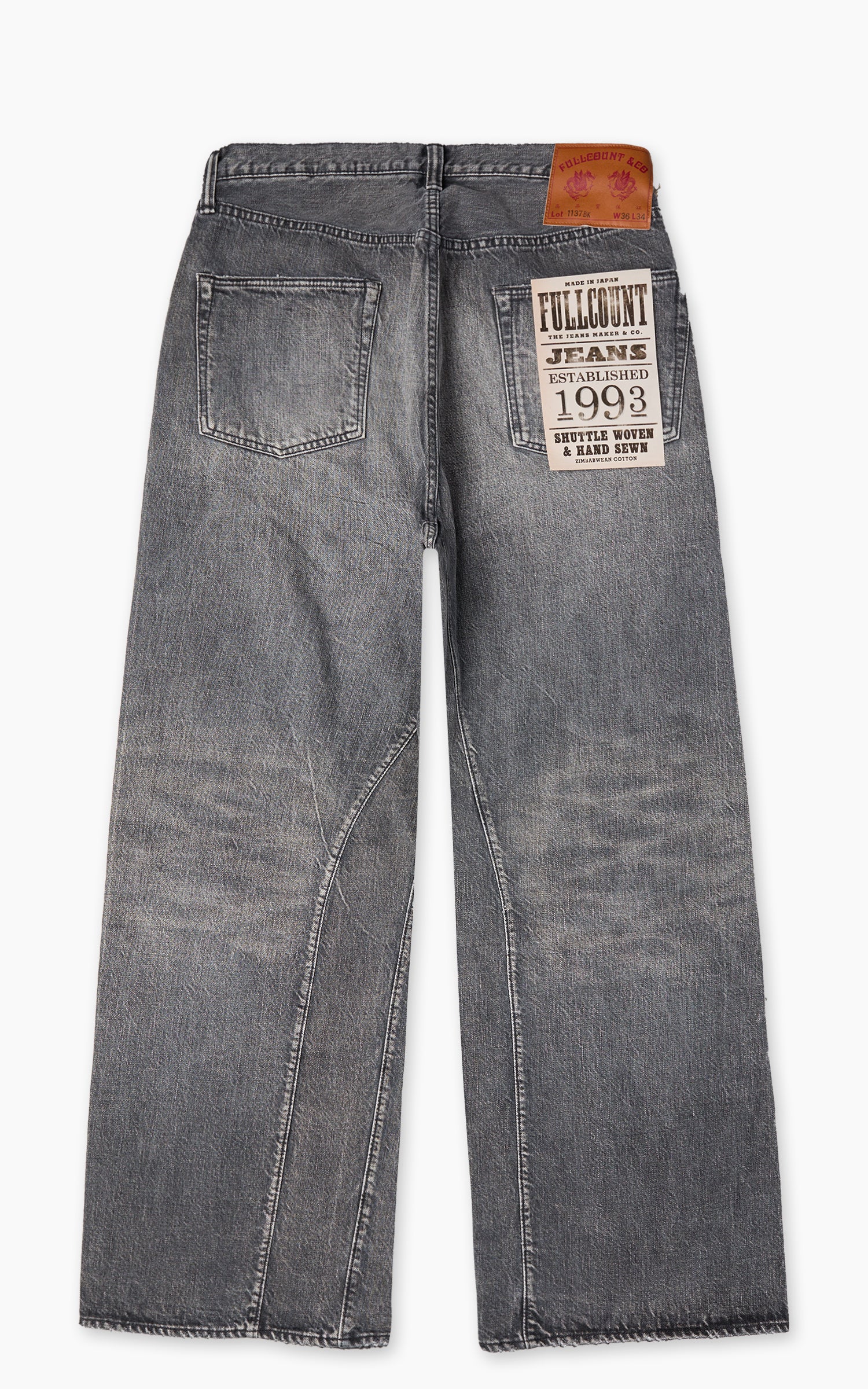 Fullcount 1137BKHW Duke 3 Model Selvedge Denim Dartford Black