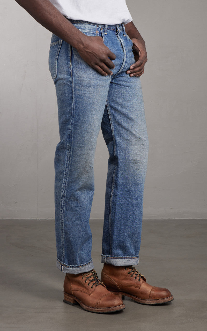 Fullcount 1341-1101 Straight Denim Dartford Washed Indigo Blue