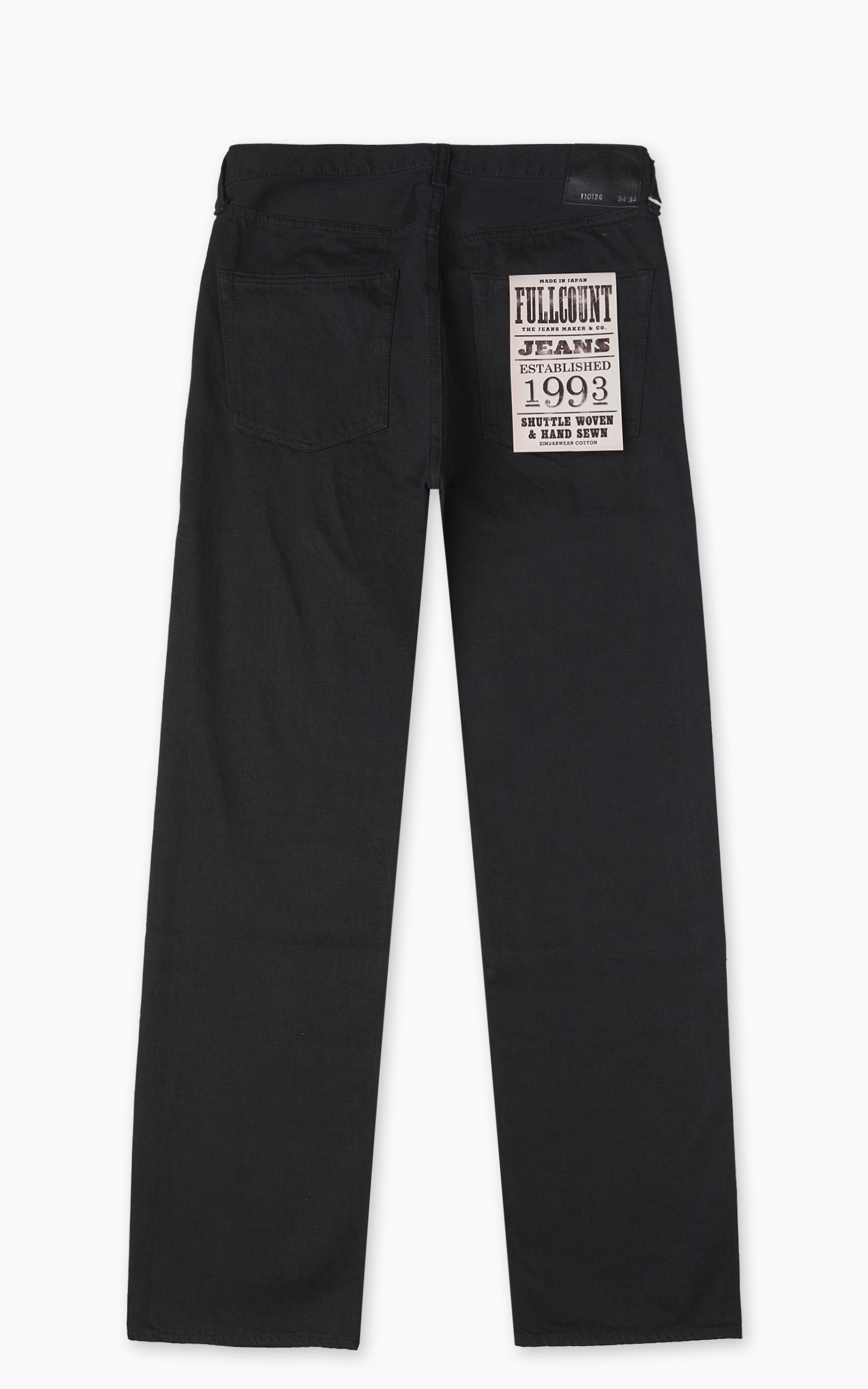 Fullcount 1101BG Straight Black/Gray Selvedge Denim Black/Gray