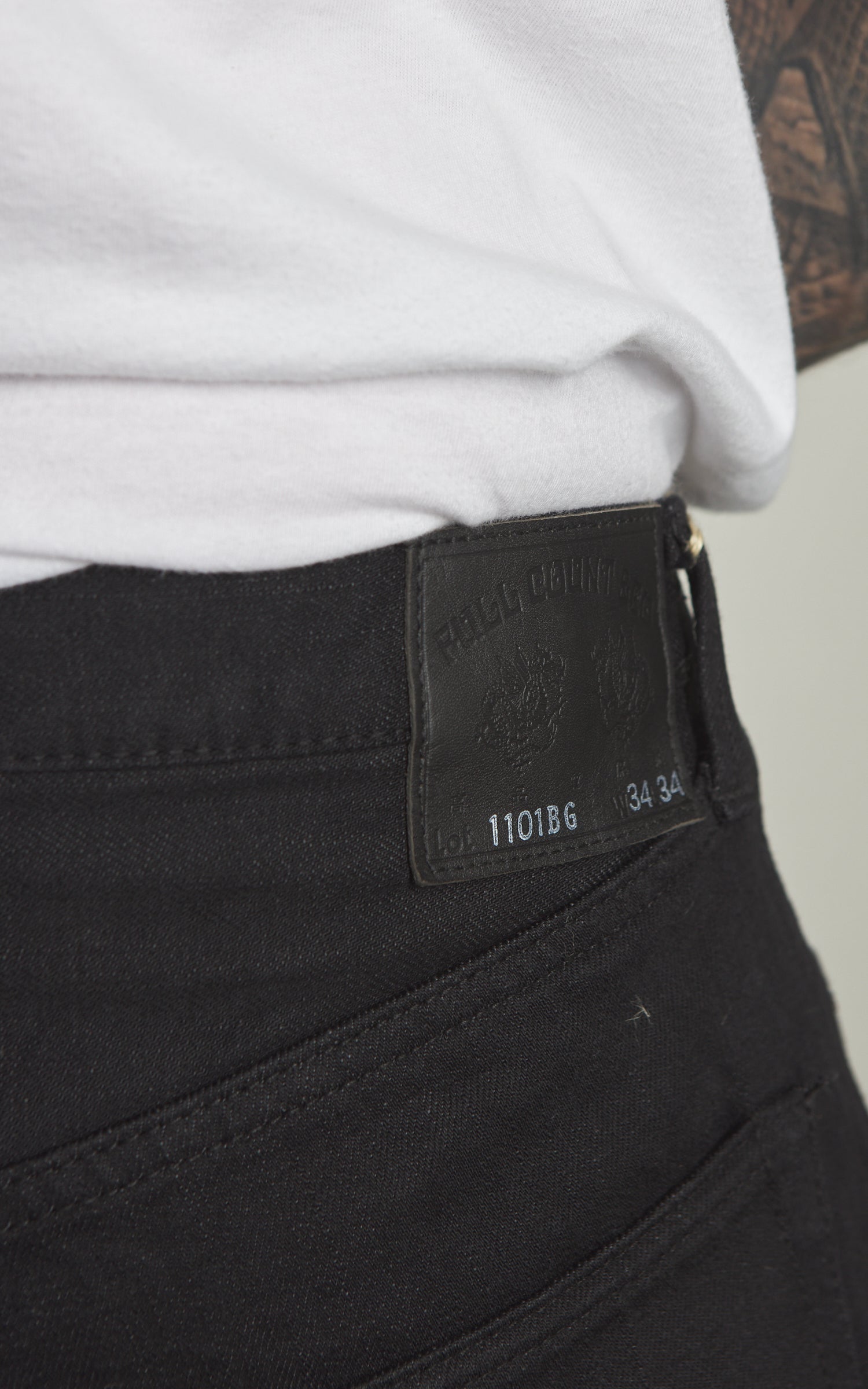 Fullcount 1101BG Straight Black/Gray Selvedge Denim Black/Gray