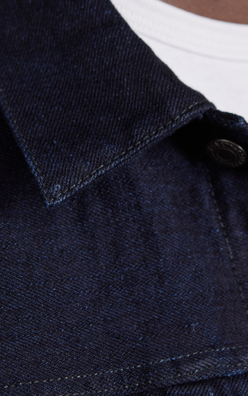 Fullcount 2102SRB Type 2 Selvedge Denim Jacket Super Rough Indigo x Black 15.5oz
