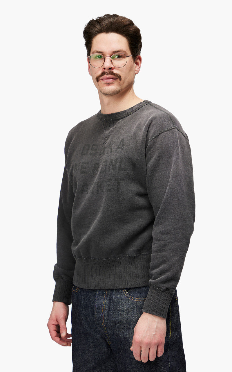 Fullcount 3756 Double V Set In Sleeve Sweater Ink Black "30th Anniversary"