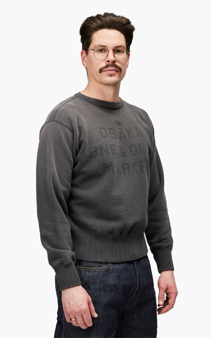Fullcount 3756 Double V Set In Sleeve Sweater Ink Black "30th Anniversary"