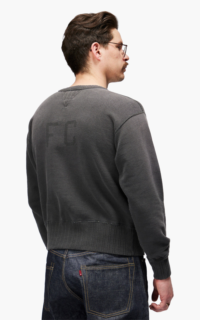 Fullcount 3756 Double V Set In Sleeve Sweater Ink Black "30th Anniversary"