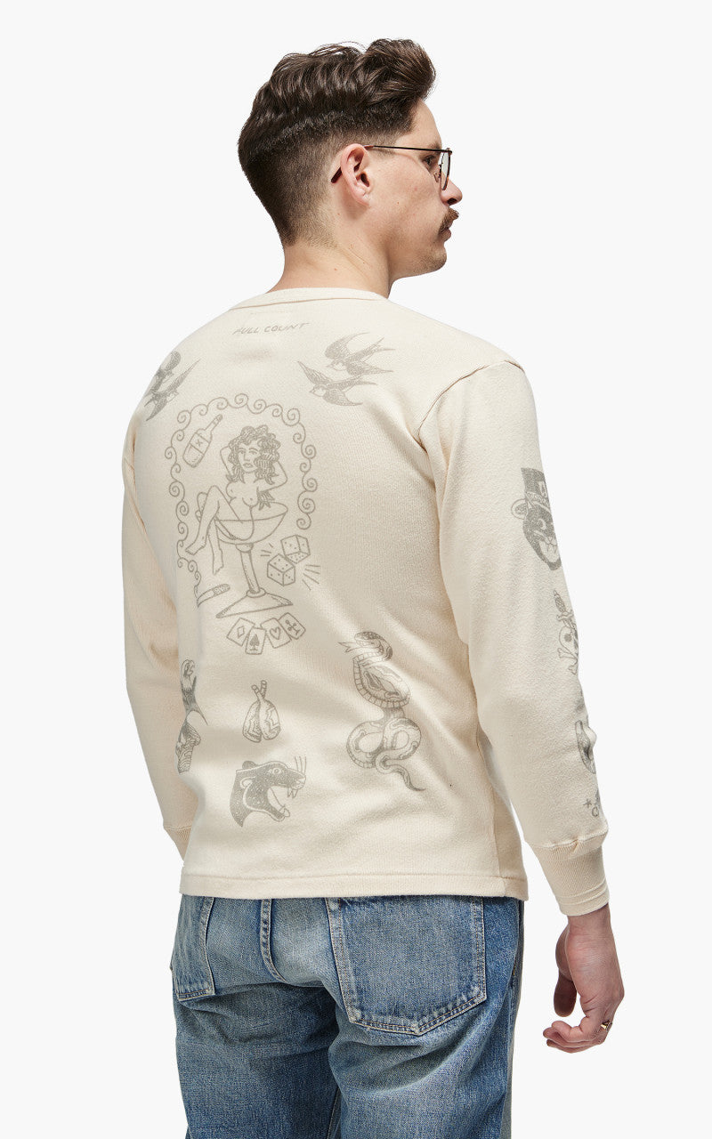 Fullcount 5023PT-1 Rib Henley "30th Anniversary" Ecru