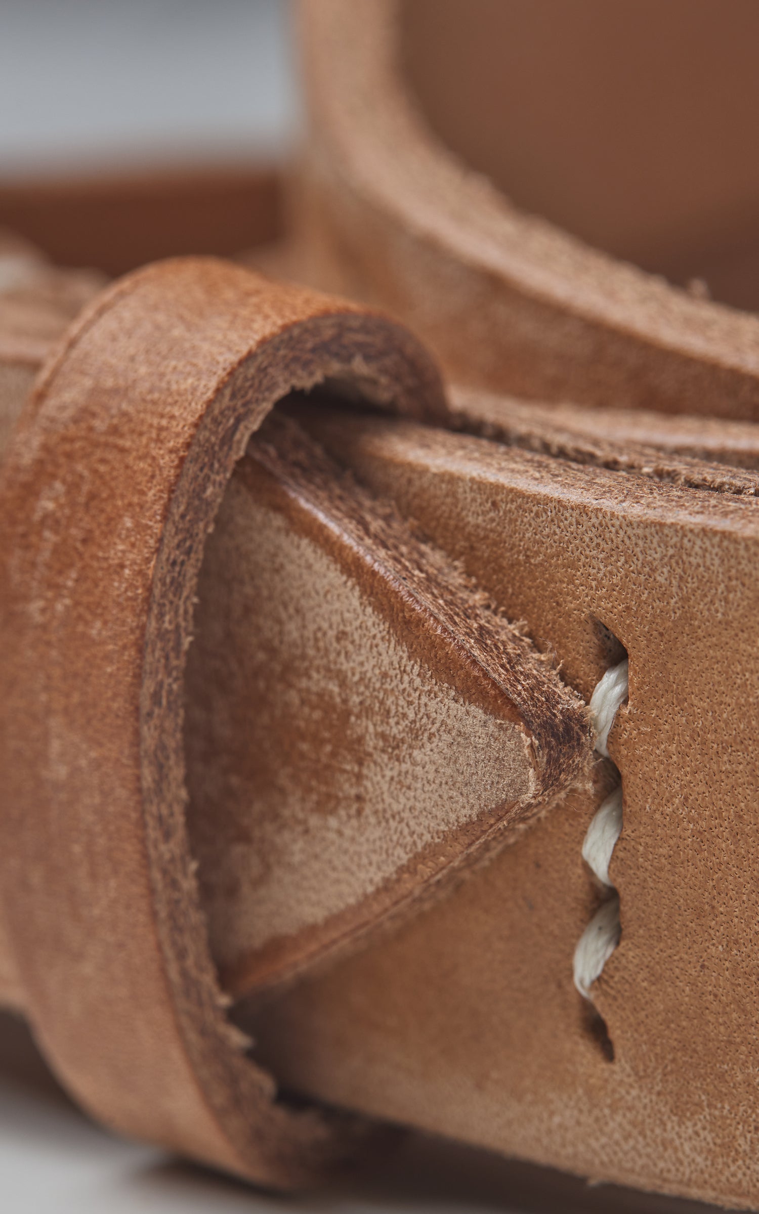 Fullcount 6218 Wild Leather Narrow Belt Natural