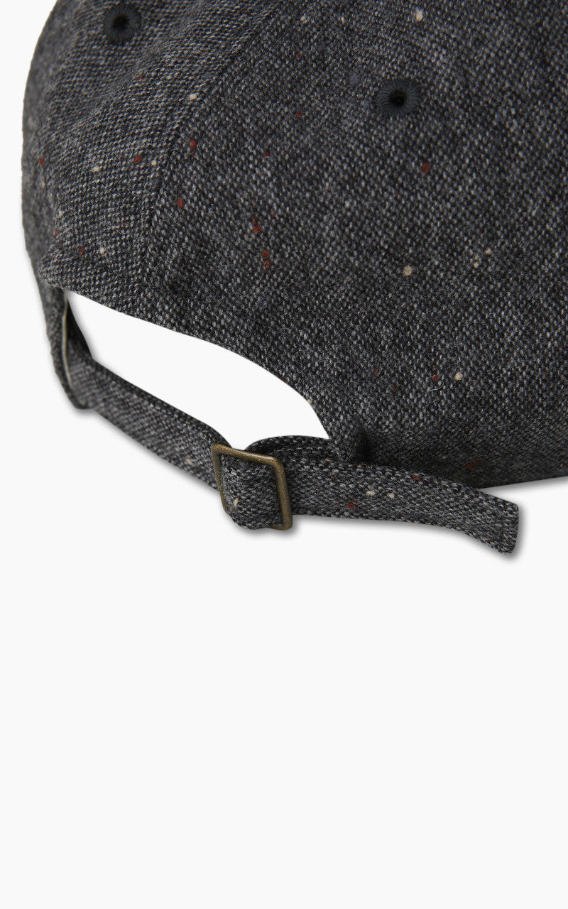 Fullcount 6 Panel Tweed Baseball Cap 'F' Patch Charcoal