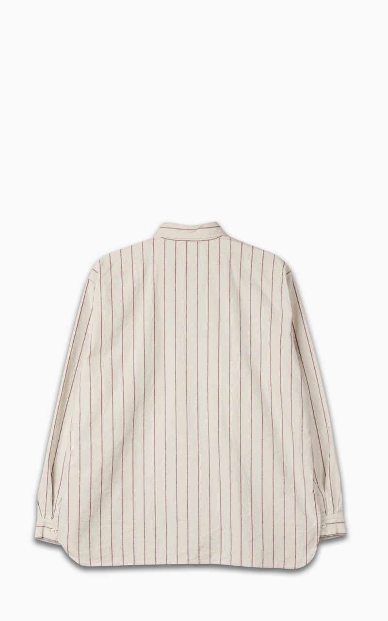 Fullcount 4080 Baseball Stripe Pullover Shirt Ecru Red