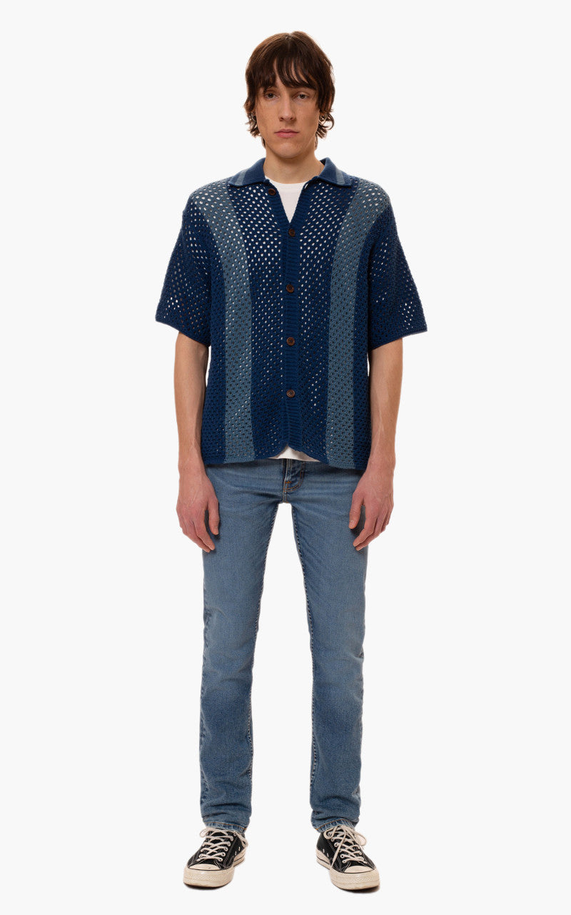 Nudie Jeans Fabbe Crochet Blue