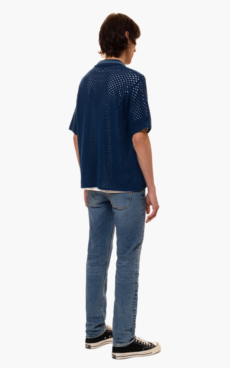 Nudie Jeans Fabbe Crochet Blue