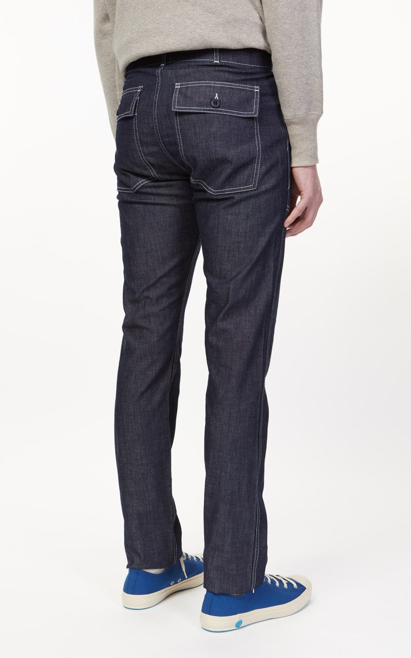 Tellason Fatigue Pant Slimy Washed Denim Ocean Dark