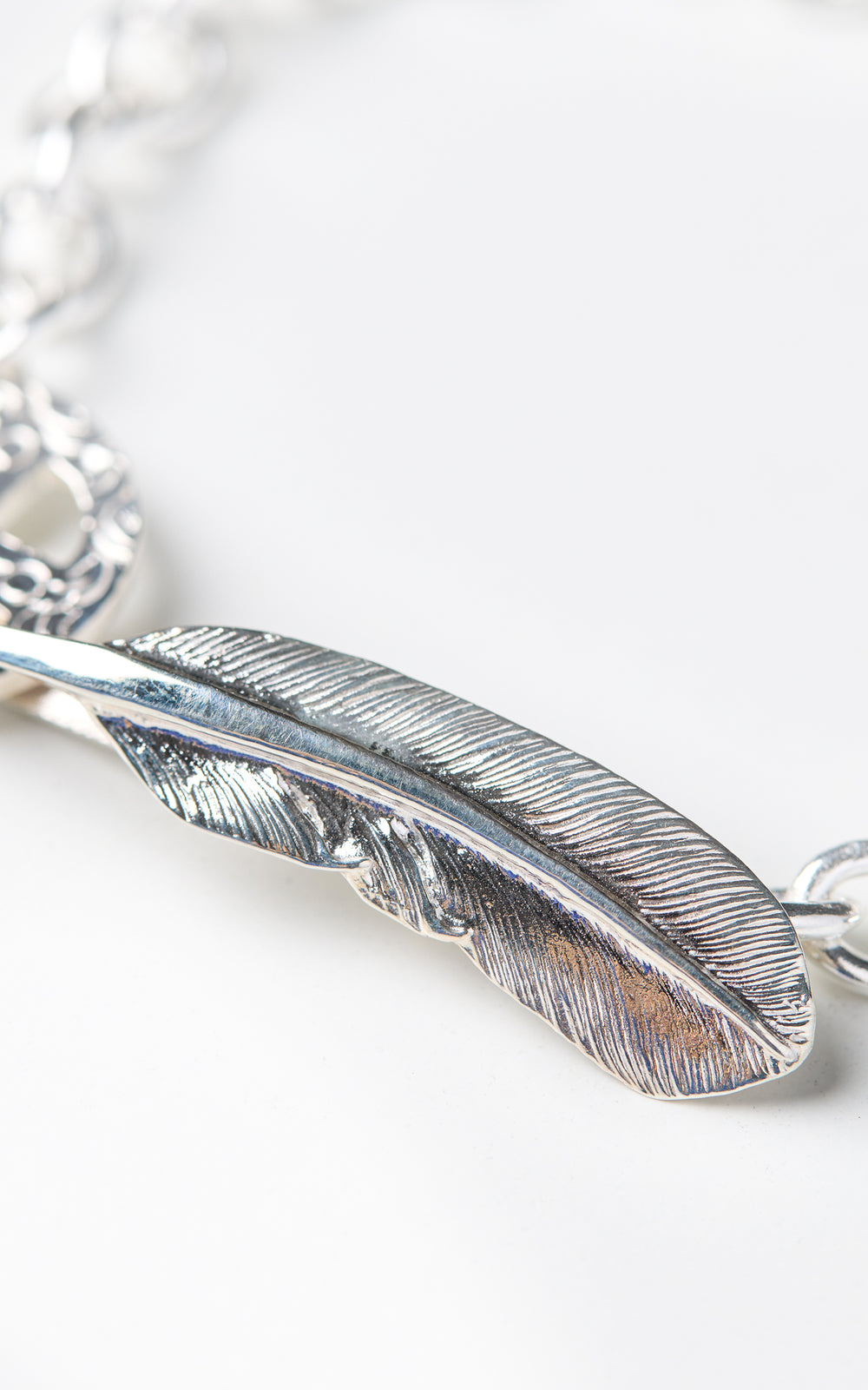 First Arrow's BR-305 S Feather Hook + Medicine Wheel Chain Bracelet