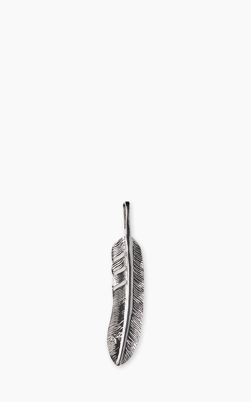 First Arrow's P-519R (M) Feather Pendant Silver