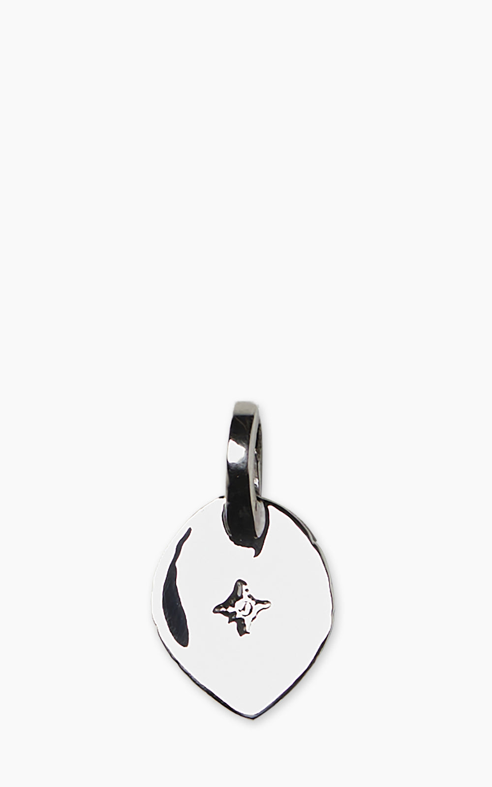 First Arrow's P-523L (M) Heart Feather Pendant Silver