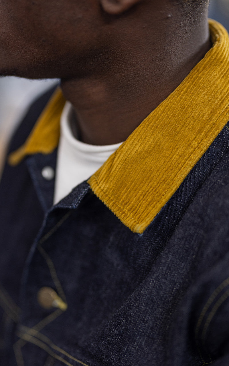 The Flat Head FN-OJ-D102 Denim Jacket Blanket Lined Indigo