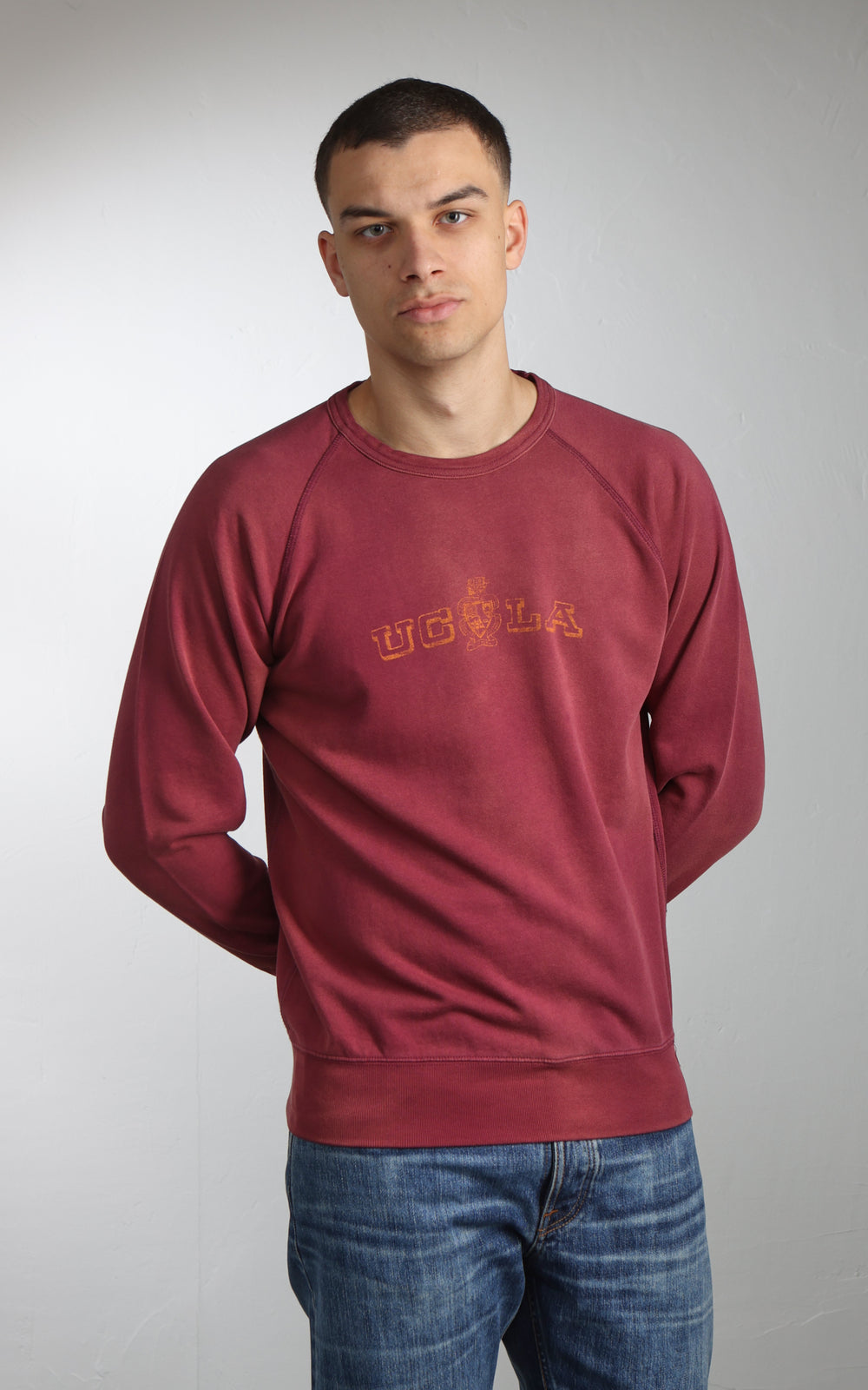 Flea-T Sweatshirt UCLA Pigmentgefärbt Rot
