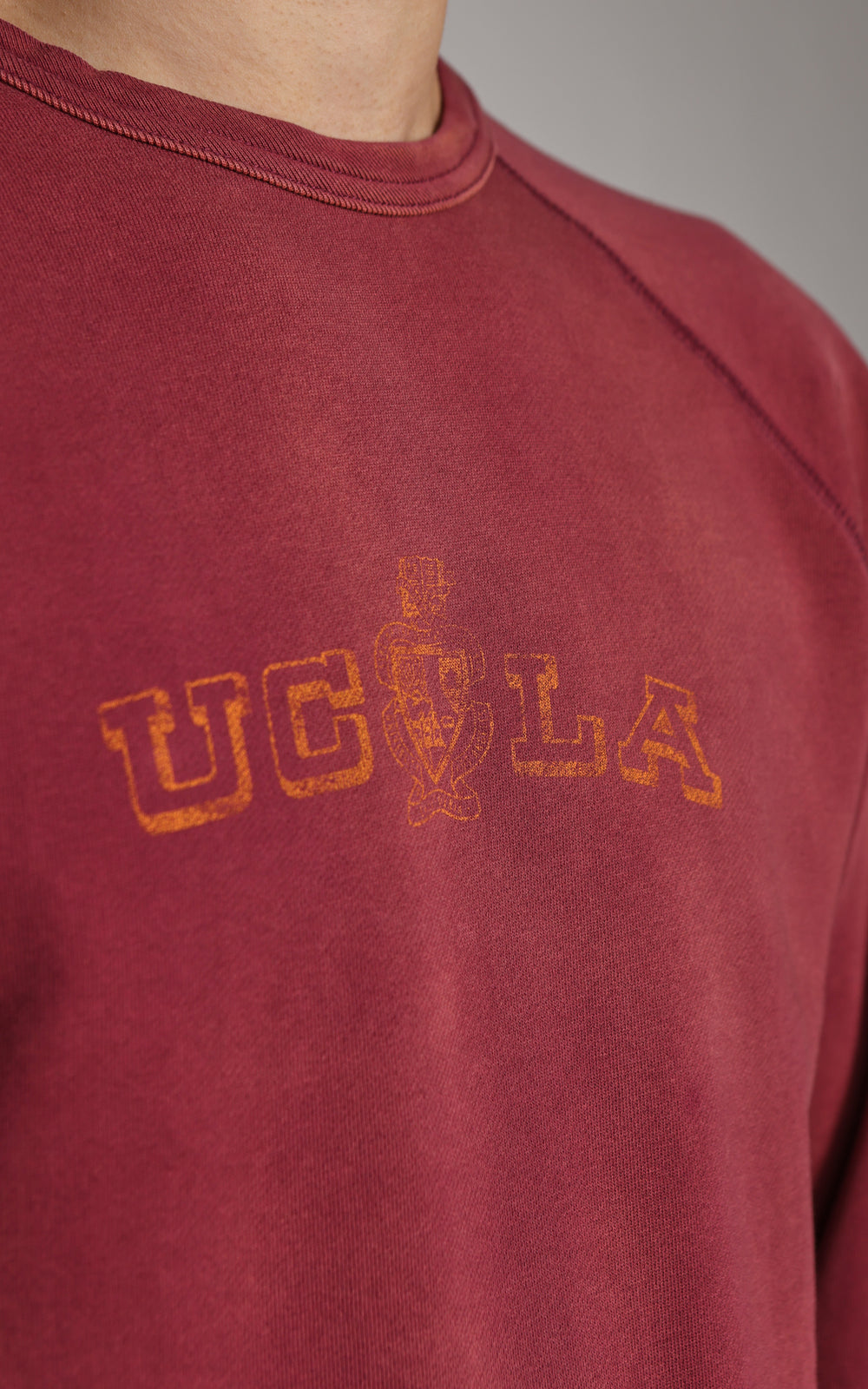 Flea-T Sweatshirt UCLA Pigmentgefärbt Rot