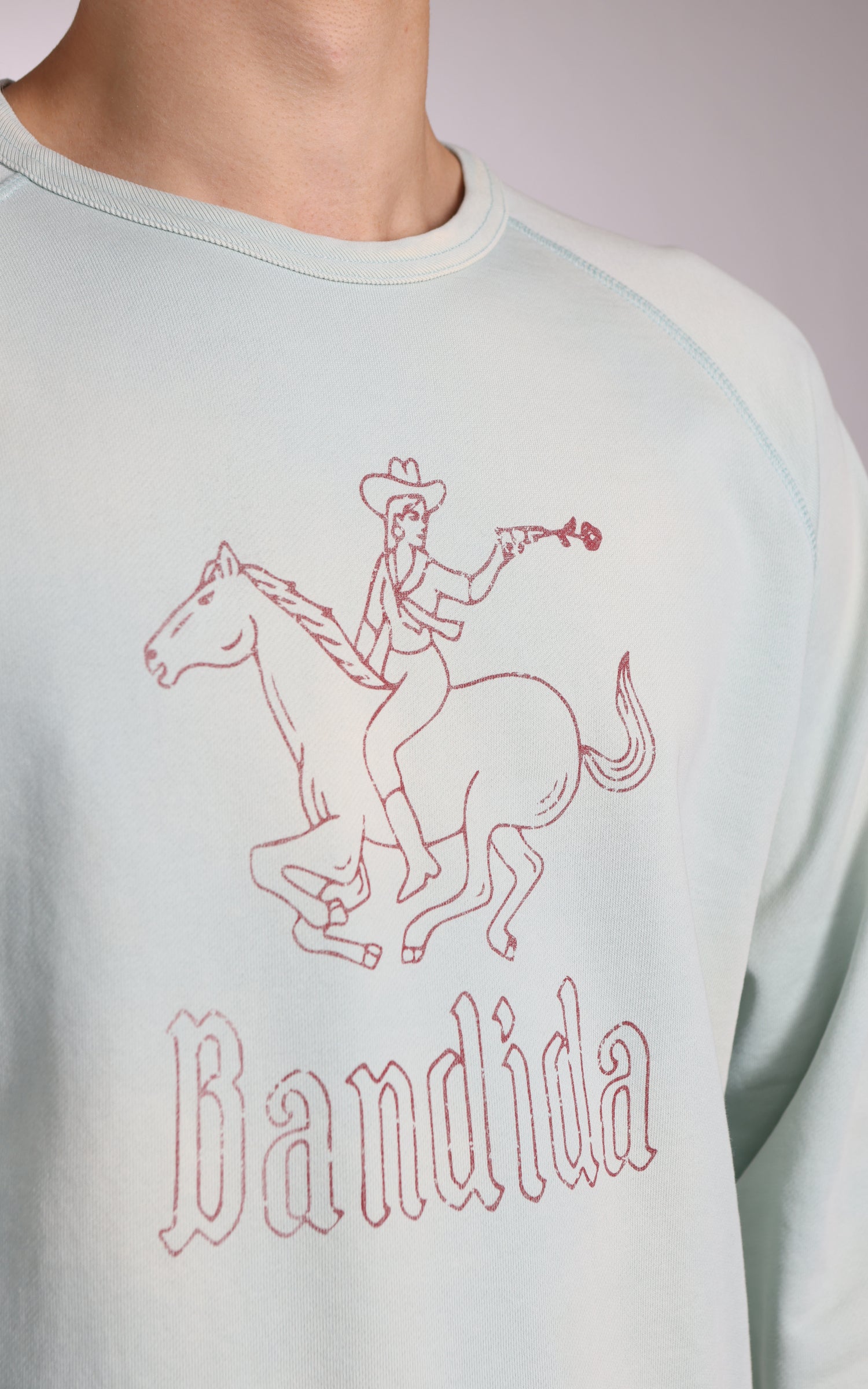 Flea-T Sweatshirt Bandida Pigment Dyed Sage