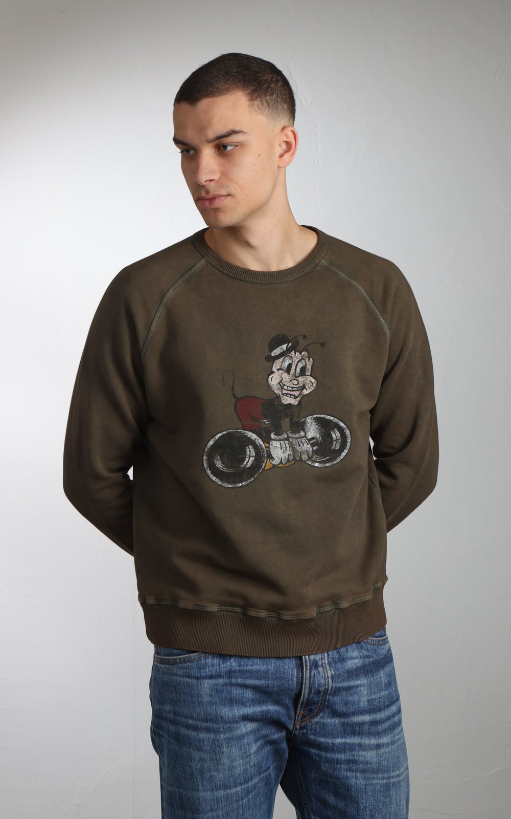Flea-T Sweatshirt Gewichte Pigmentgefärbt Grün