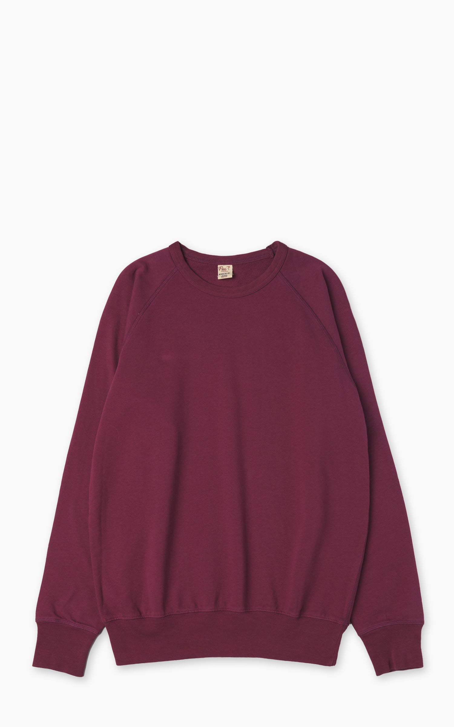 Flea-T Sweatshirt Plain Pigment Dyed Red