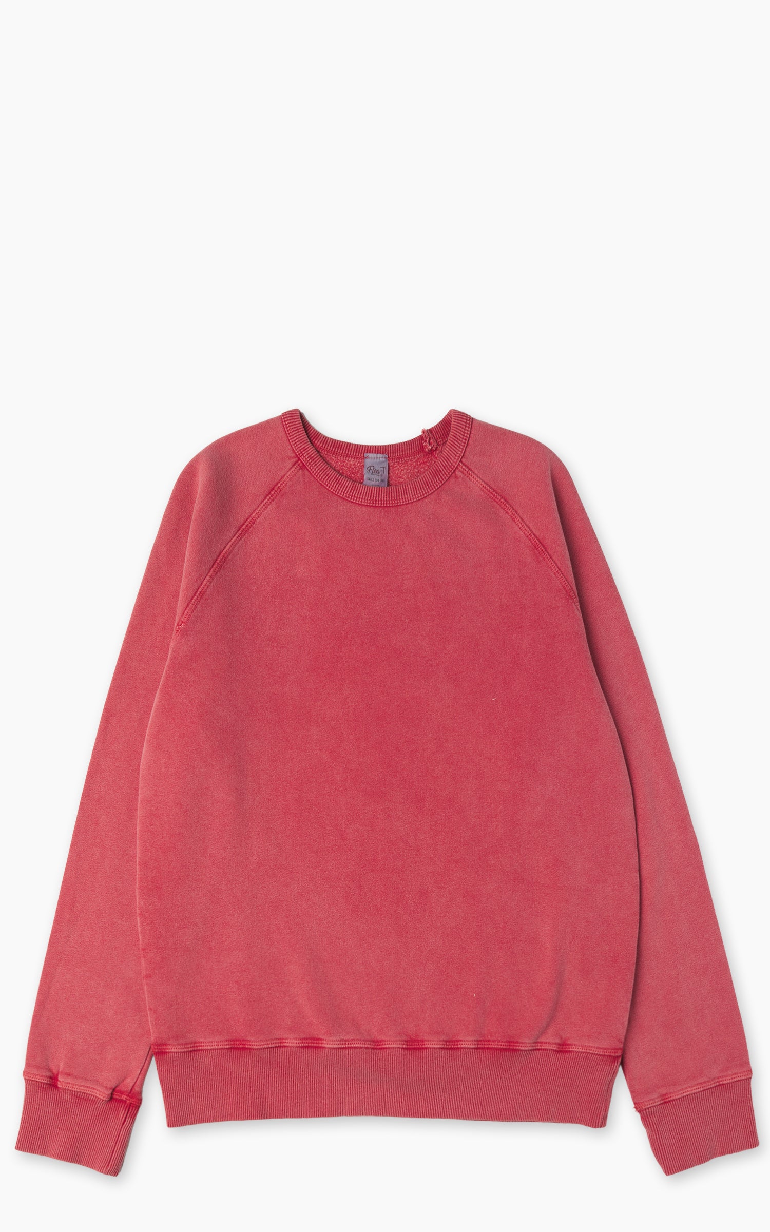 Flea-T Sweatshirt Plain Pigment Dyed Coral