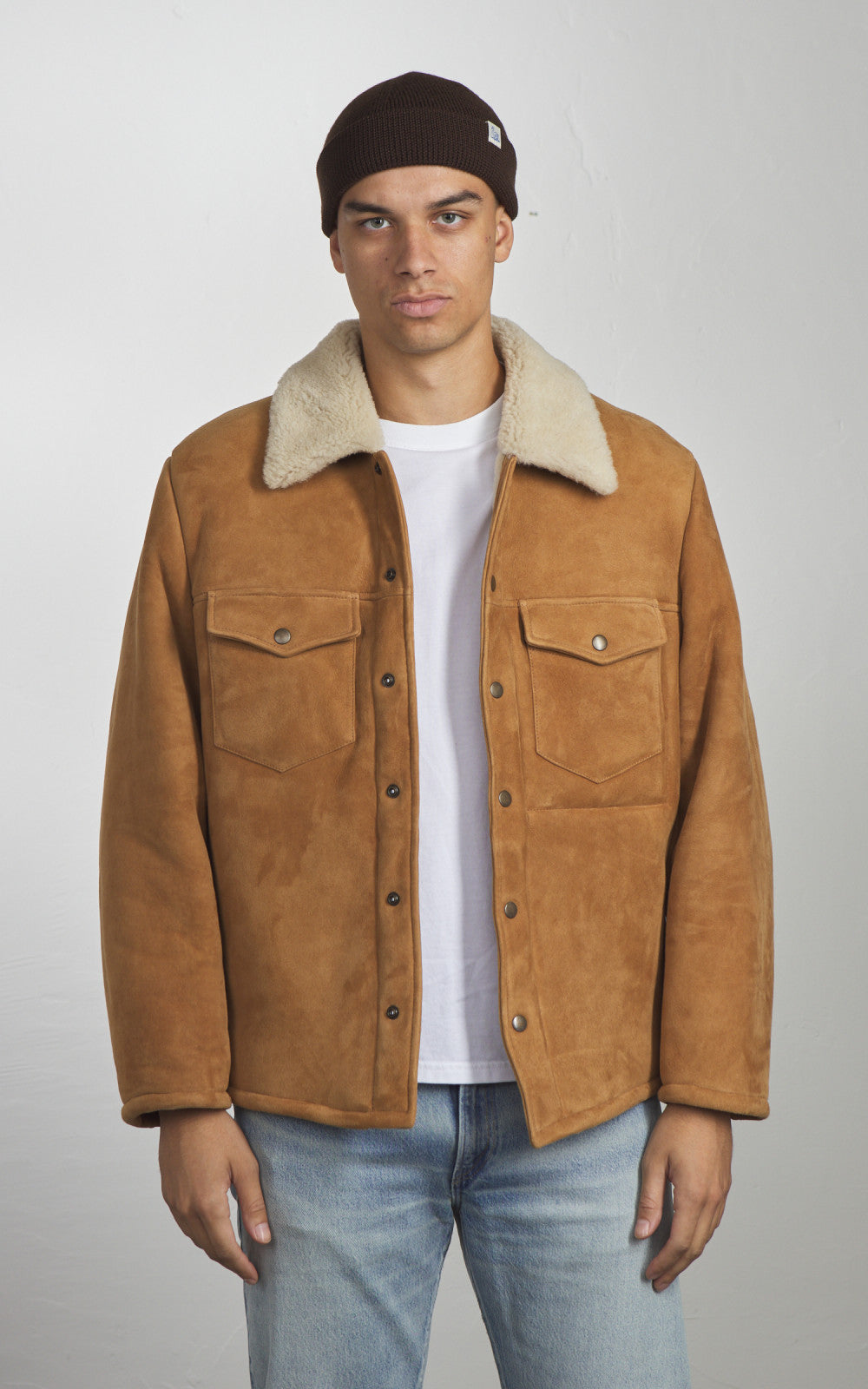 Fortela Quarter Shearling Jacket Camel