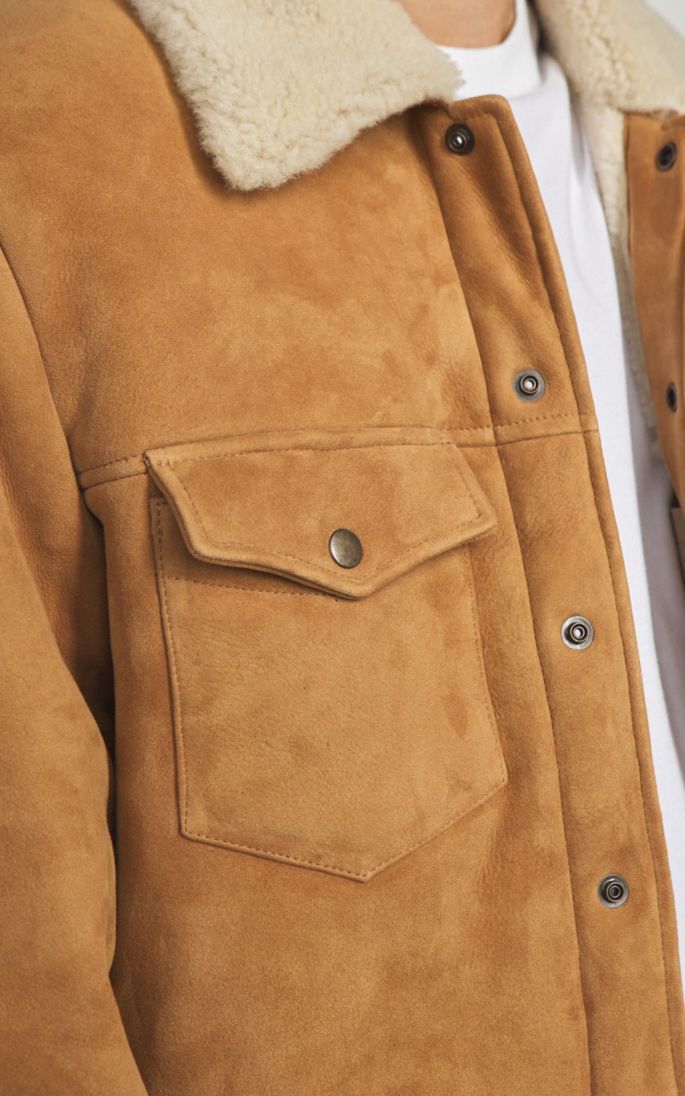 Fortela Quarter Shearling Jacket Camel