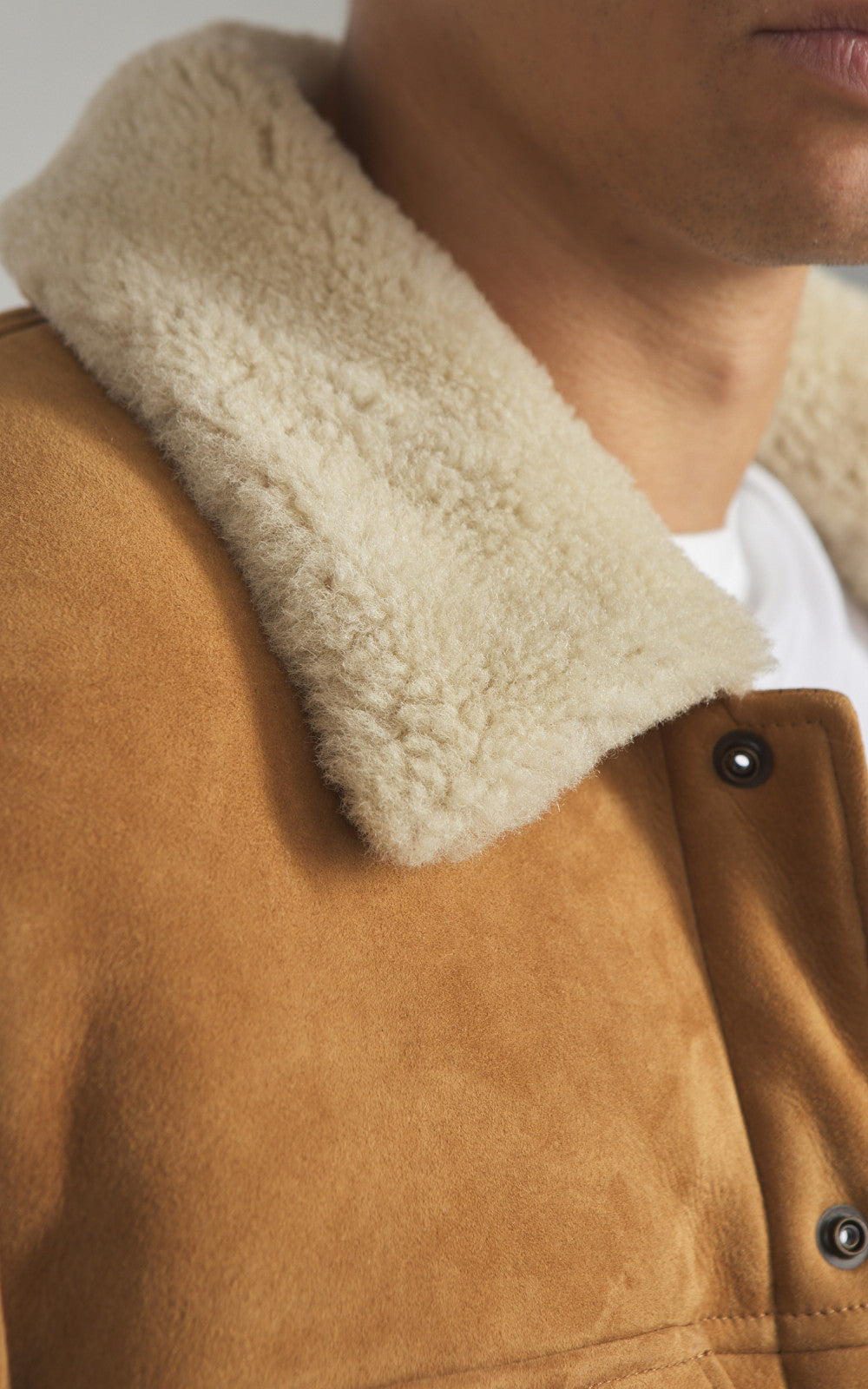 Fortela Quarter Shearling Jacket Camel