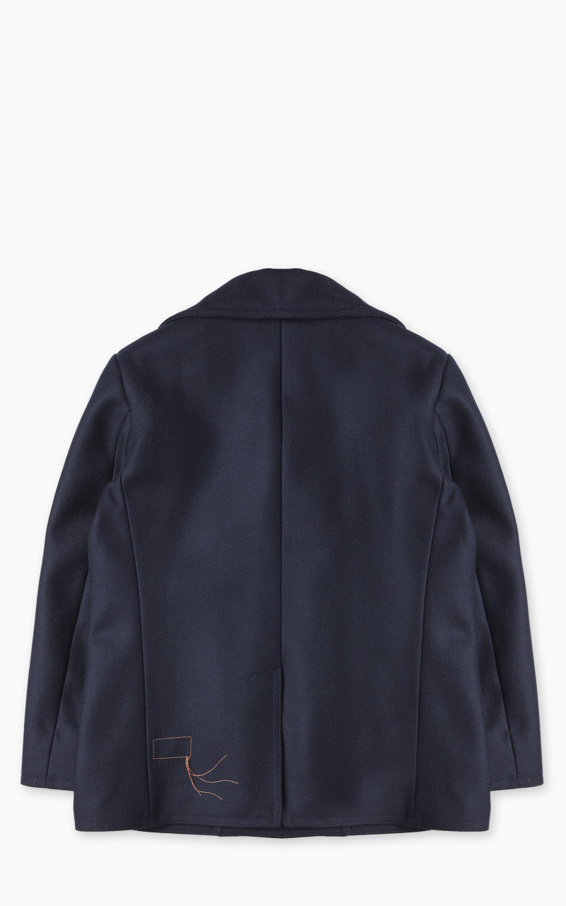 Fortela Double Breasted Pea Coat Navy