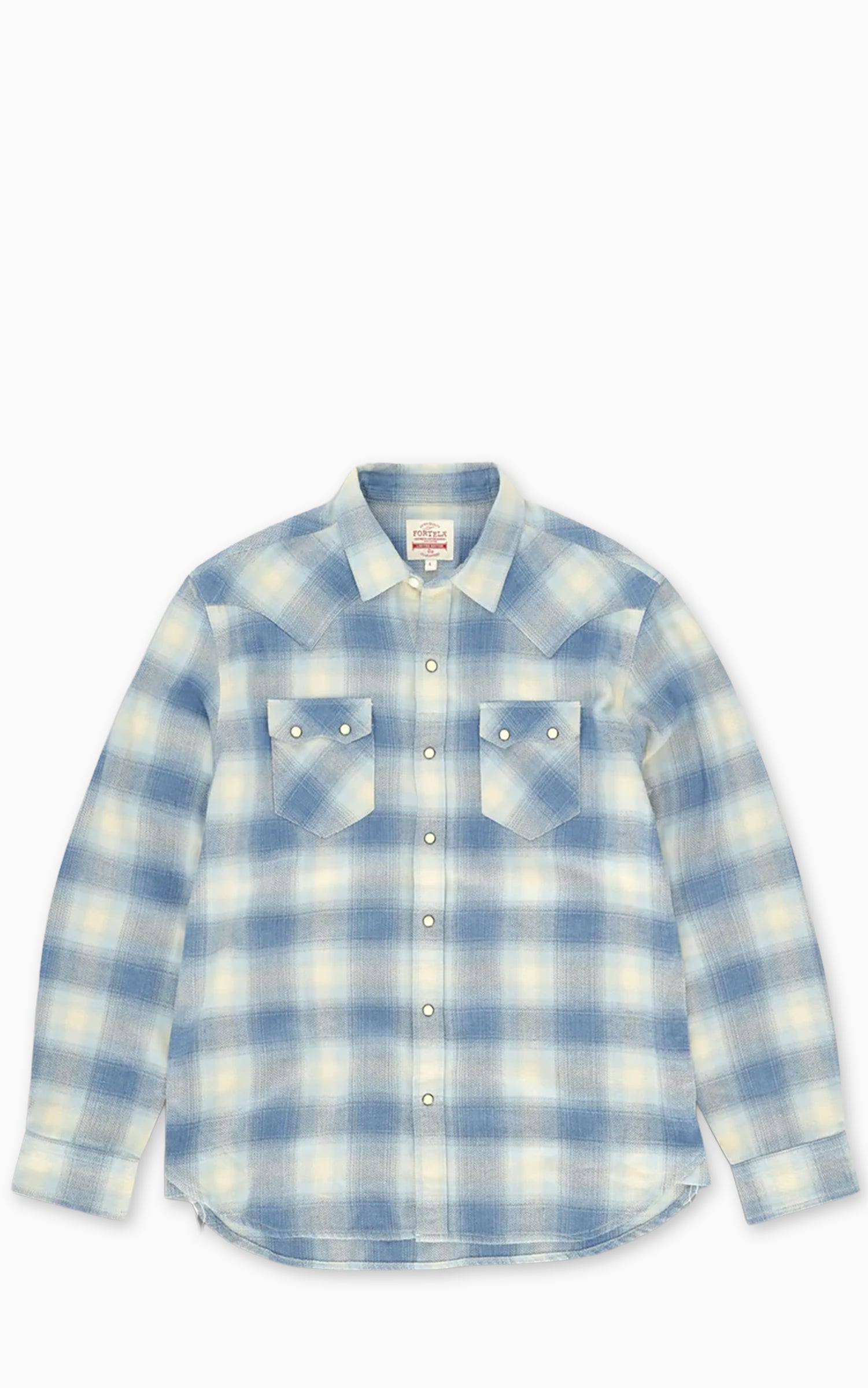 Fortela Josh Western Shirt Plaid Light Blue