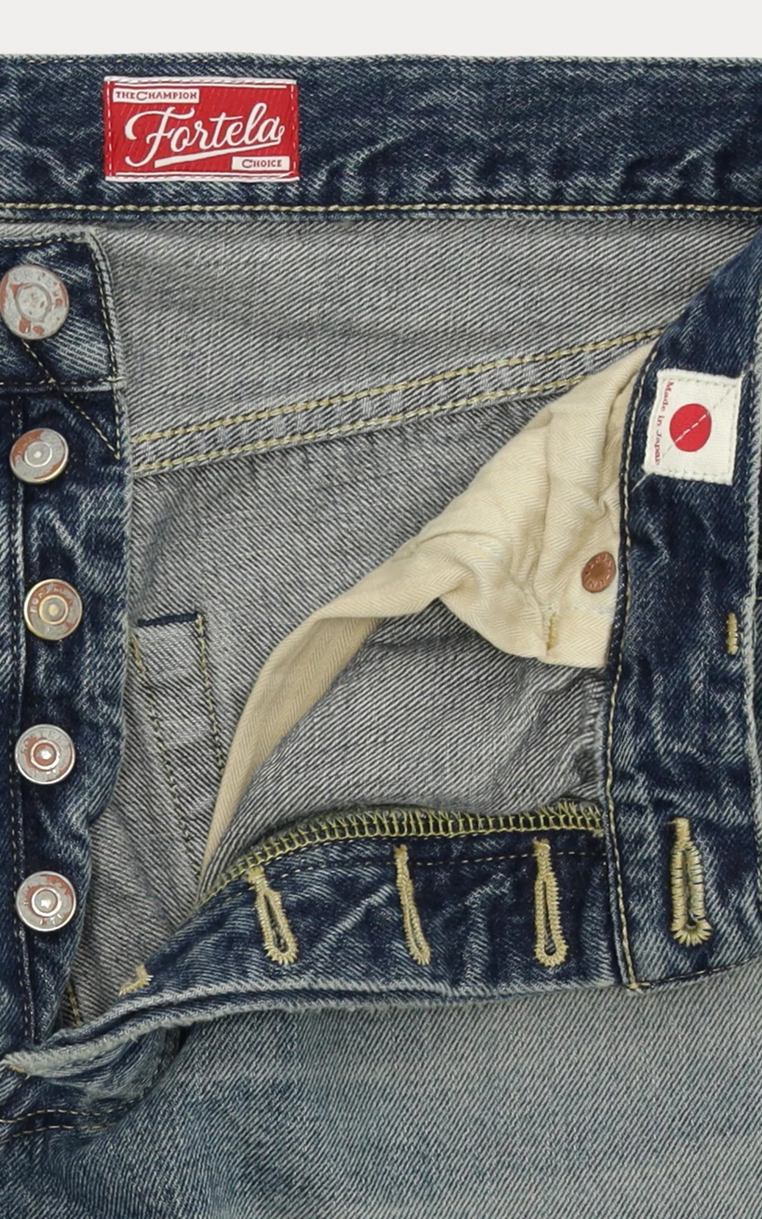 Fortela Okayama Japan Selvedge Denim 5 Pocket Jeans Custom Wash