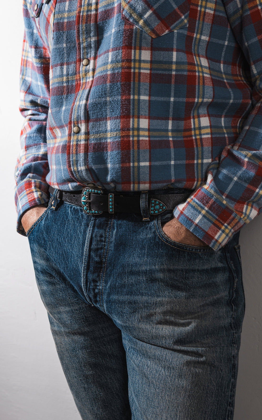 Fortela Josh Western Shirt Plaid Red/Grey