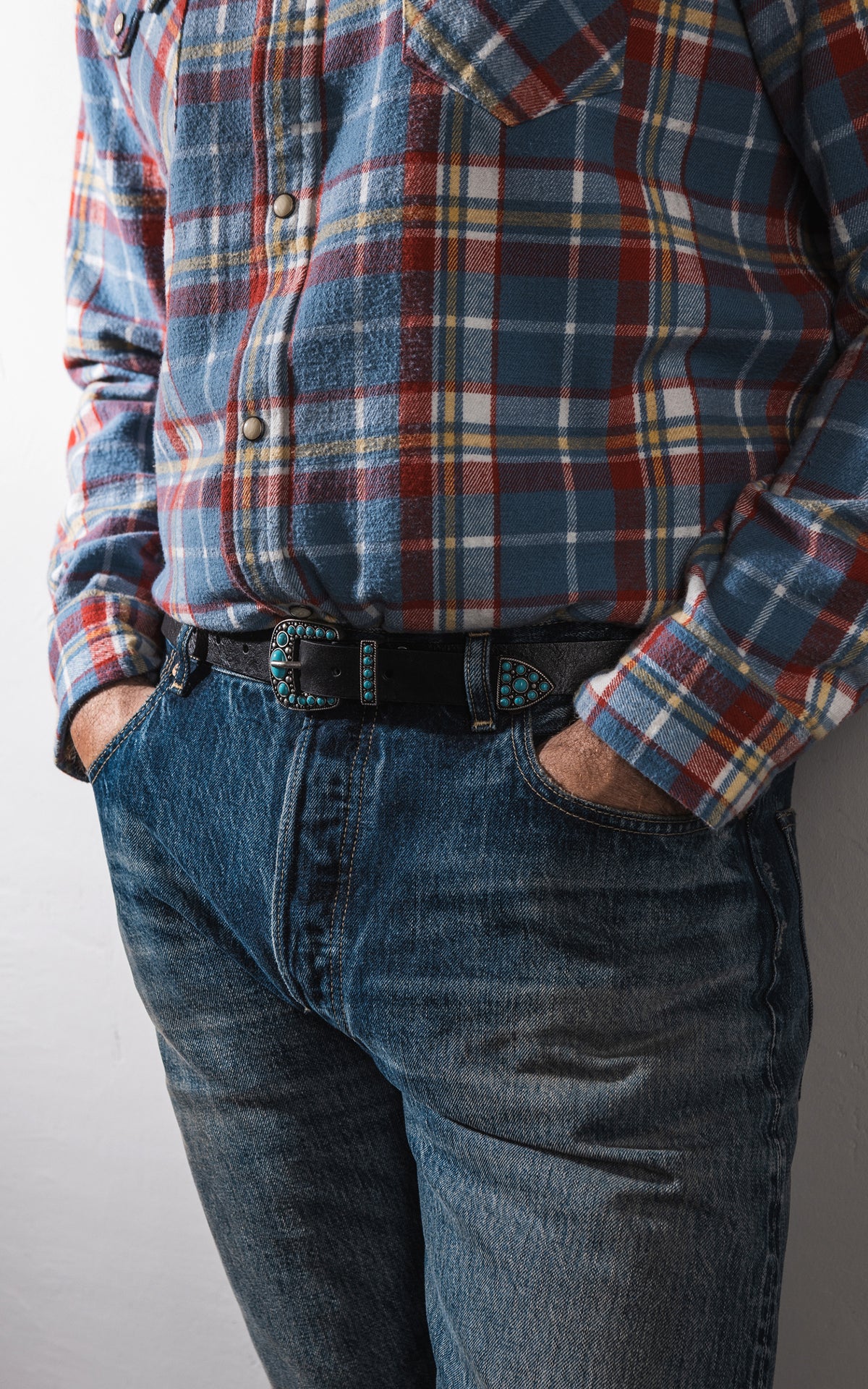 Fortela Josh Western Shirt Plaid Red/Grey