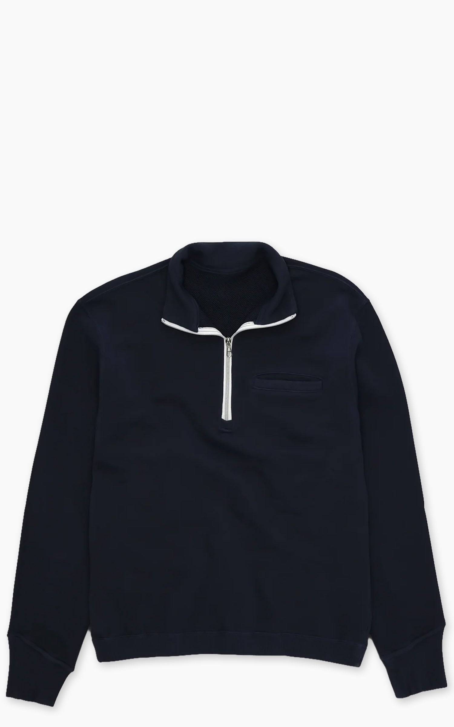 Fortela Princeton Brushed Jersey Sweatshirt Zipper Blue