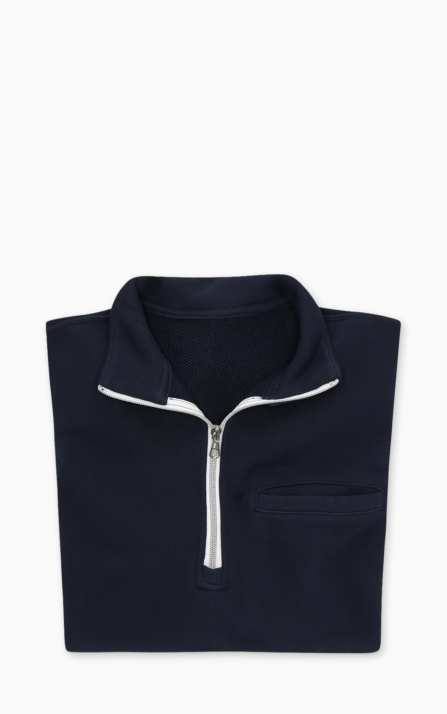 Fortela Princeton Brushed Jersey Sweatshirt Zipper Blue