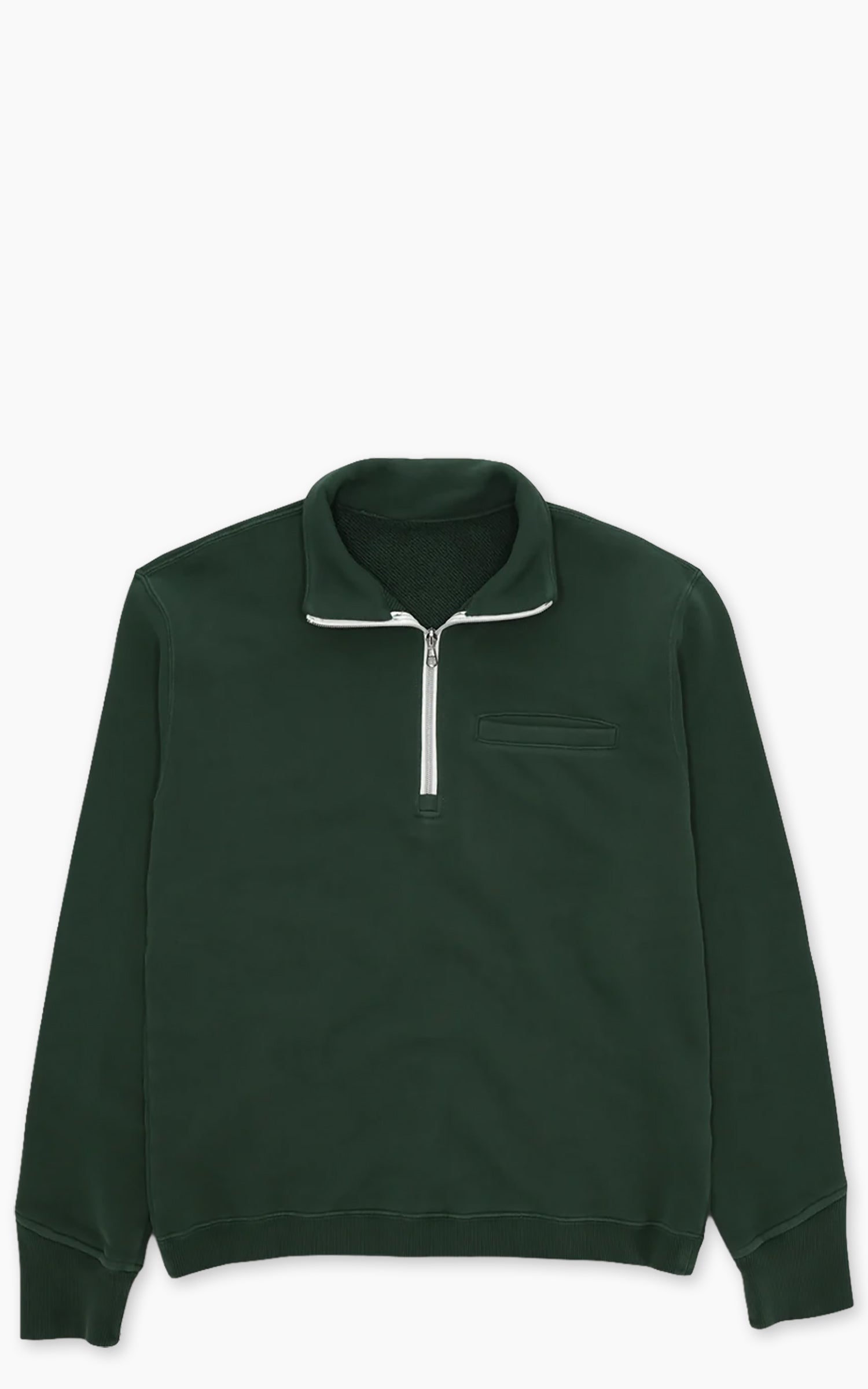 Fortela Princeton Brushed Jersey Sweatshirt Zipper Bottle Green