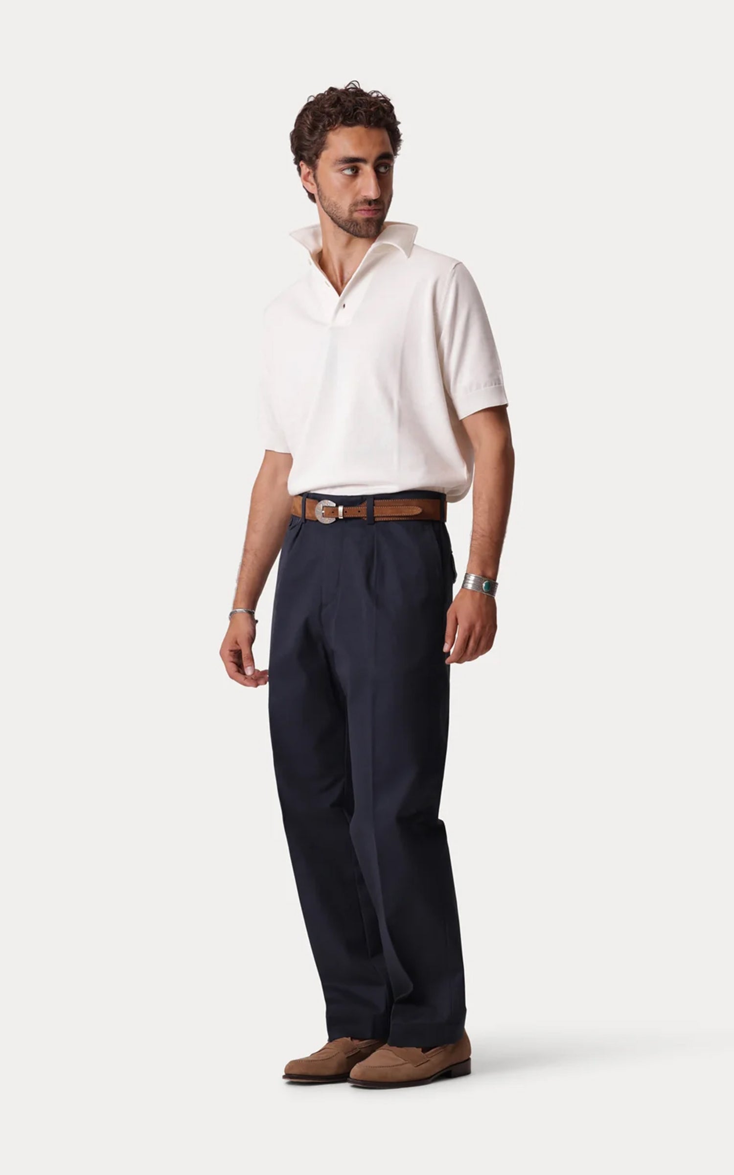 Fortela Riviera Cotton Trousers Blue