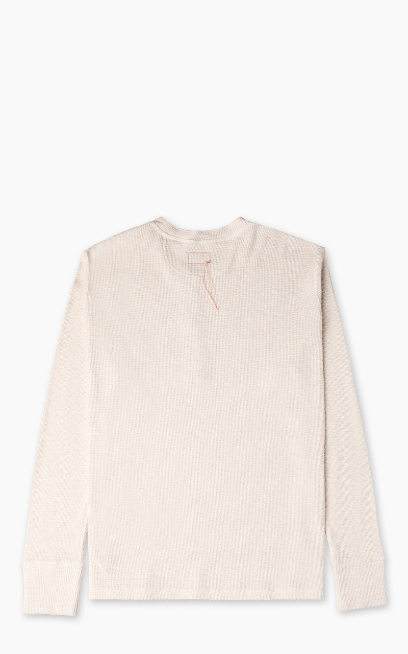Fortela Amish Waffle Longsleeve Henley Shirt Off White