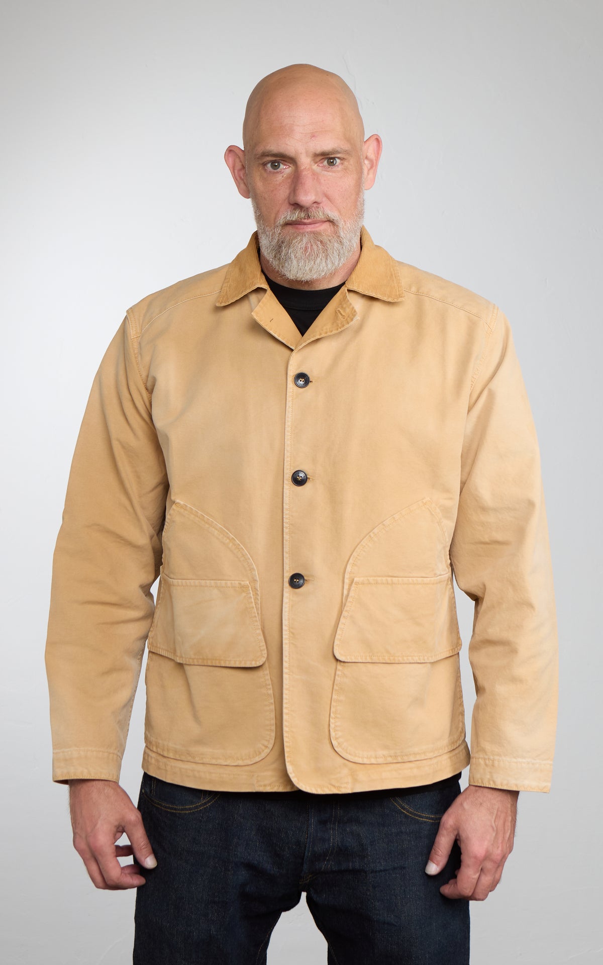 Fortela Blanckett Sun-Faded Cotton Hunting Jacket Beige