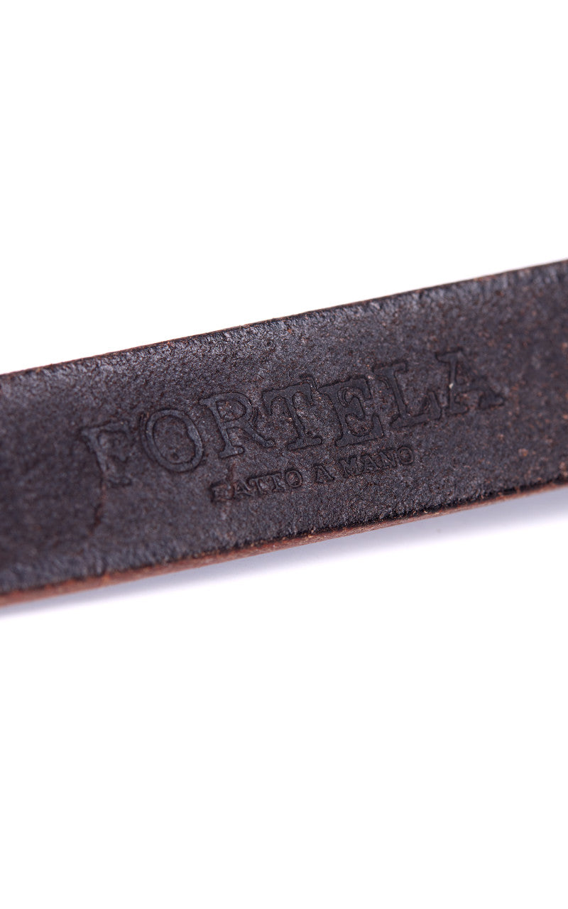 Fortela Butterfly Leather Belt Brown