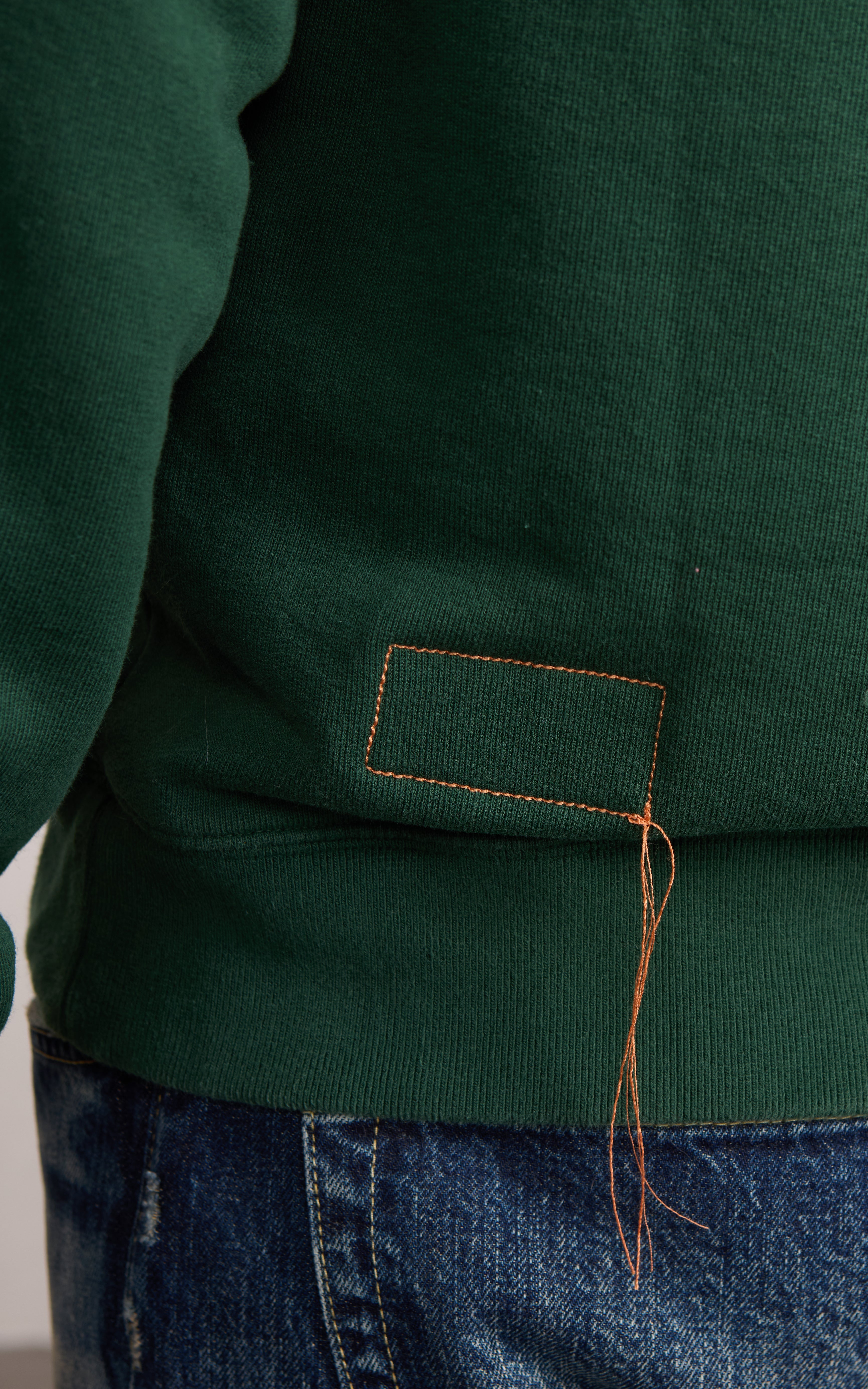 Fortela Harvard Crewneck Fleece Sweatshirt Bottle Green