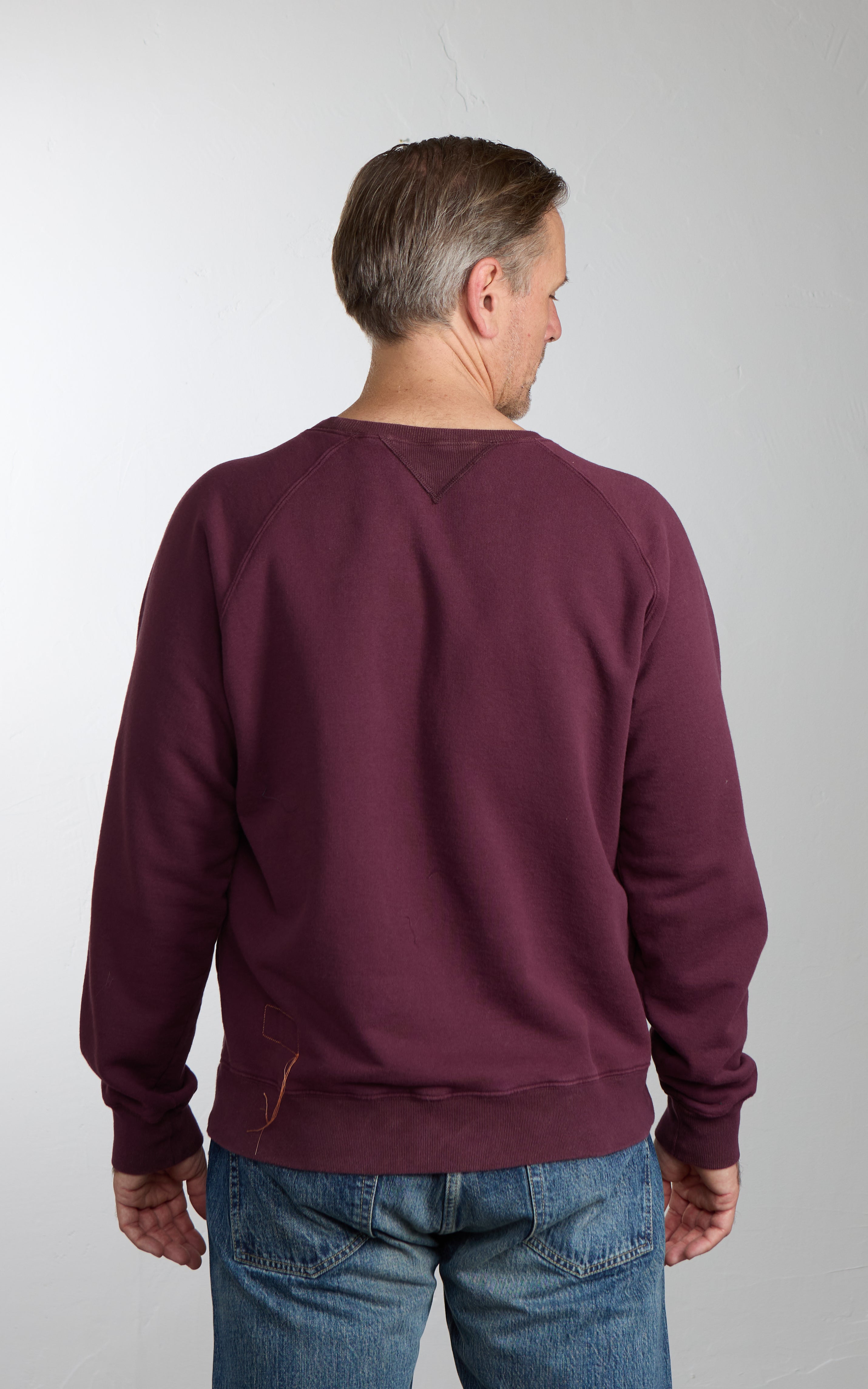 Fortela Harvard Crewneck Fleece Sweatshirt Wine