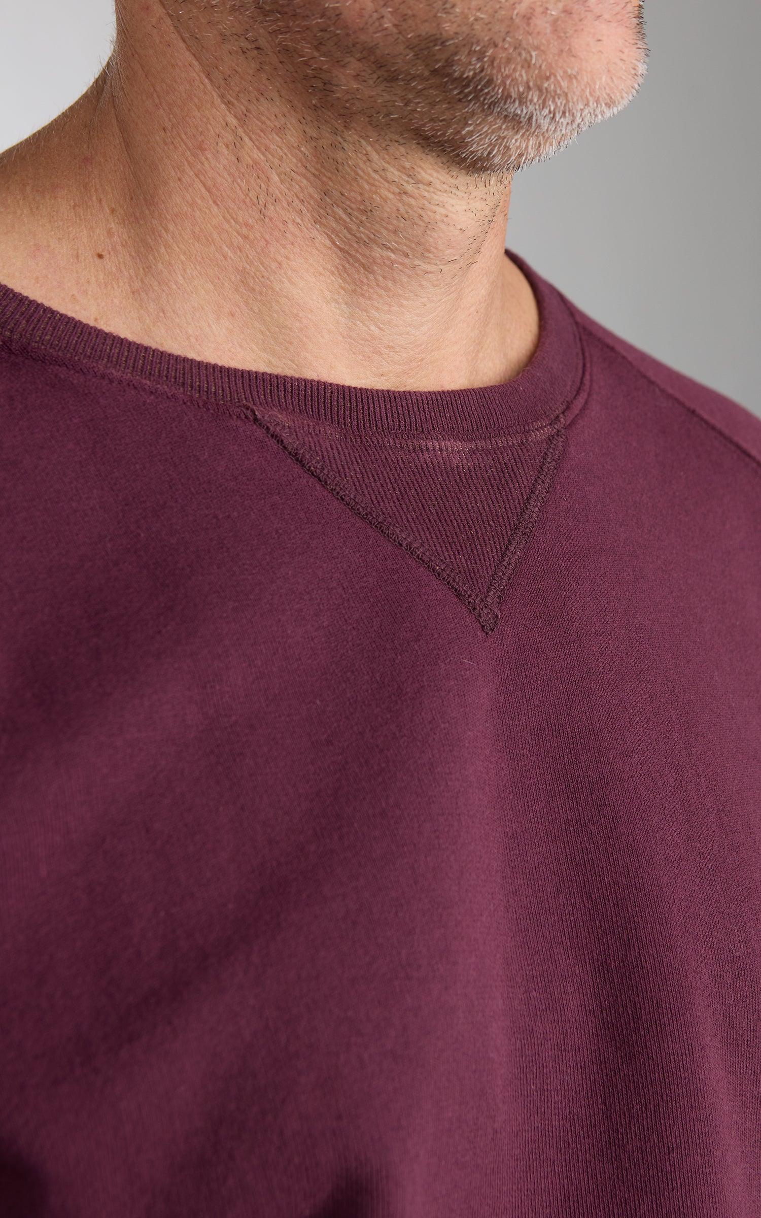 Fortela Harvard Crewneck Fleece Sweatshirt Wine